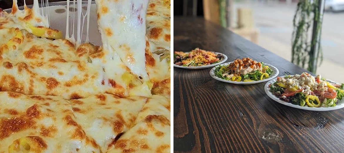 The PF Pizzeria (Pizza Factory), Pub, and Grinds